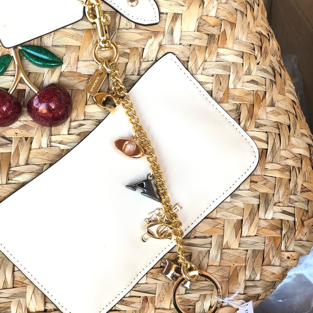 NWT!COACH COACH MOTIFS CHAIN BAG CHARM